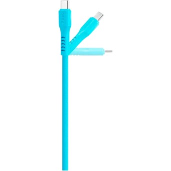 ttec USB-C - USB-C 60W PD/QC Fast Charging/Data Cable, 120cm, Neon Blue в Metoo.kz - Metoo (3)