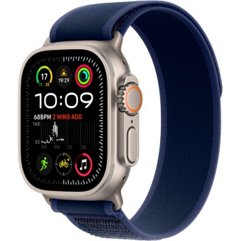 Apple Watch Ultra 2 2024 GPS + Cellular 49mm Natural Titanium Case with Blue Trail Loop - S/<wbr>M,Model A2986 - Metoo (5)