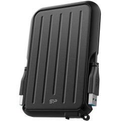 Silicon Power Armor - A66 2TB Portable HDD USB 3.2 Gen 1 Black, Certificate MIL-STD 810F 516.5/<wbr>IV, Water-resistant IPX4, 360˚ bumper