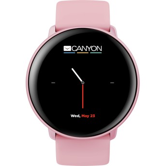 Smart watch, 1.22inches IPS full touch screen, aluminium+plastic body,IP68 waterproof, multi-sport mode with swimming mode, compatibility with iOS and android,Pink with extra pink leather belt, Host: 41.5x11.6mm, Strap: 240x20mm, 20.8g - Metoo (2)