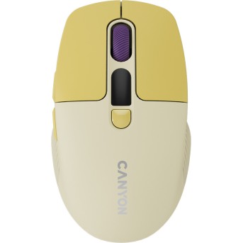 CANYON mouse MW-26 LCD Silent Dual Mode Wireless Yellow в Metoo.kz - Metoo (1)