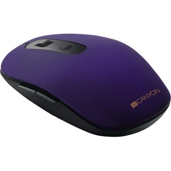 Canyon 2 in 1 Wireless optical mouse with 6 buttons, DPI 800/<wbr>1000/<wbr>1200/<wbr>1500, 2 mode(BT/ 2.4GHz), Battery AA*1pcs, Violet, silent switch for right/<wbr>left keys, 65.4*112.25*32.3mm, 0.092kg - Metoo (3)