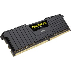 Corsair DDR4, 3200MHz 8GB 1x8GB DIMM, Unbuffered, 16-18-18-36, SPD base 2666, XMP 2.0, Vengeance LPX Black Heatspreader, Black PCB, 1.35V, for Ryzen/<wbr>AM4, EAN:0840006629603