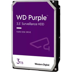 HDD Video Surveillance WD Purple 3TB CMR, 3.5'', 256MB, SATA 6Gbps, TBW: 180