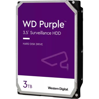 HDD Video Surveillance WD Purple 3TB CMR, 3.5'', 256MB, SATA 6Gbps, TBW: 180 - Metoo (1)