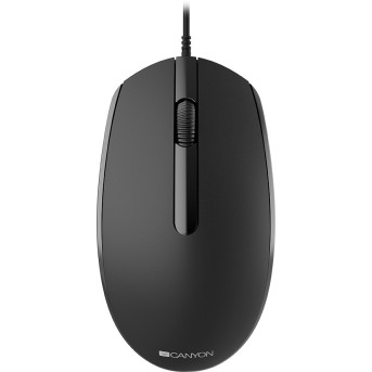 Canyon Wired optical mouse with 3 buttons, DPI 1000, with 1.5M USB cable, black, 65*115*40mm, 0.1kg - Metoo (4)