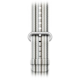 Ремешок для Apple Watch 38mm Gray Stripe Woven Nylon - Metoo (2)