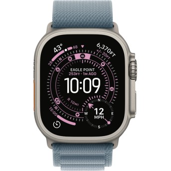 49mm Light Blue Alpine Loop - Medium - Natural Titanium Finish в Metoo.kz - Metoo (4)