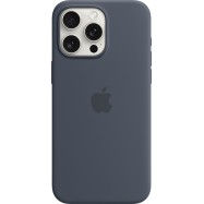 iPhone 15 Pro Max Silicone Case with MagSafe - Storm Blue,Model A3126