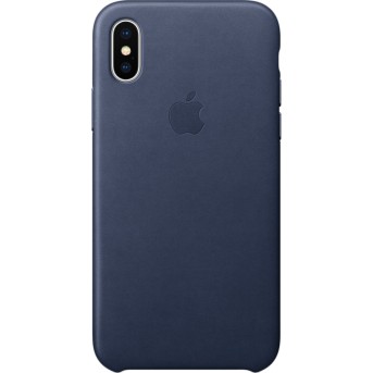 Чехол для смартфона Apple iPhone X Кожаный Темно-синий - Metoo (1)