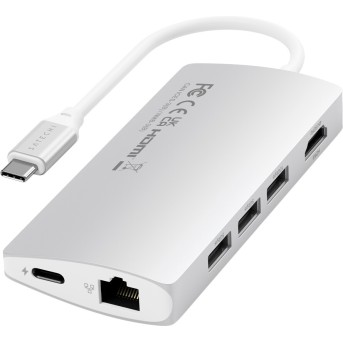 SATECHI Type-C Multi-Port Adapter 4K with Ethernet V2 Silver - Metoo (3)