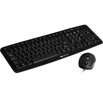Клавиатура и мышь Canyon CNE-CSET1 USB Black - Metoo (1)