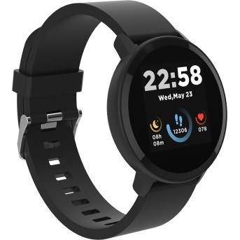 CANYON Lollypop SW-63, Smart watch, 1.3inches IPS full touch screen, Round watch, IP68 waterproof, multi-sport mode, BT5.0, compatibility with iOS and android, black, Host: 25.2*42.5*10.7mm, Strap: 20*250mm, 45g - Metoo (2)