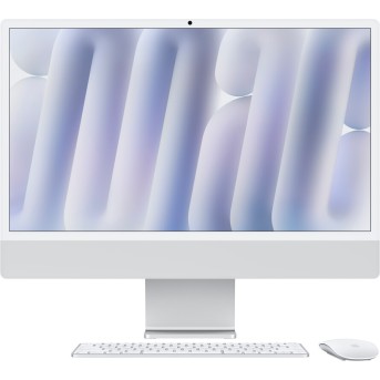 24-inch iMac with Retina 4.5K display: Apple M4 chip with 10‑core CPU and 10‑core GPU, 24GB, 512GB SSD - Silver,Model A3137 в Metoo.kz - Metoo (1)
