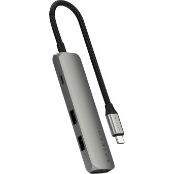 SATECHI 4-in-1 USB-C Slim Multiport Adapter 4K (Space Grey) - Metoo (1)