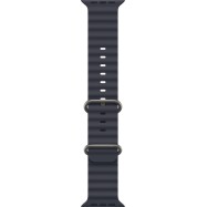 49mm Navy Ocean Band - Natural Titanium Finish