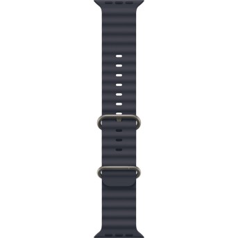 49mm Navy Ocean Band - Natural Titanium Finish - Metoo (1)