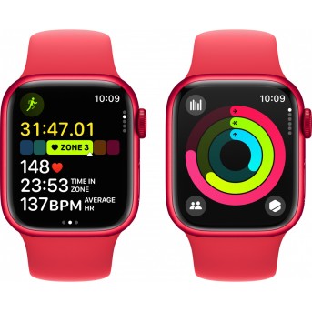 Apple Watch Series 9 GPS 41mm (PRODUCT)RED Aluminium Case with (PRODUCT)RED Sport Band - S/<wbr>M (Demo),Model A2978 - Metoo (16)