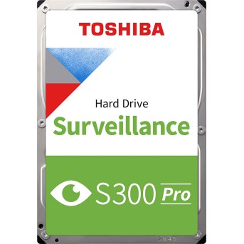 Жесткий диск Toshiba S300 Surveillance [HDWT360UZSVA] [6 ТБ, 3.5", SATA III, 7200 об/<wbr>мин, 256 МБ кэш, для систем видеонаблюдения] - Metoo (1)