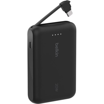 BELKIN 10k PD20w Integrated USB-C Cable Power Bank, Black в Metoo.kz - Metoo (2)