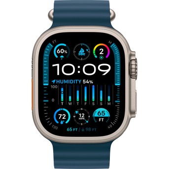 Apple Watch Ultra 2 GPS + Cellular, 49mm Titanium Case with Blue Ocean Band (Demo),Model A2986 - Metoo (2)