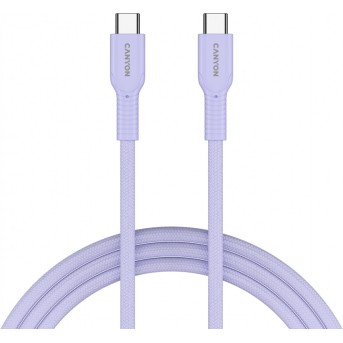CANYON cable OnWire 60CL C-C 60W COLOR Braided 1m Purple в Metoo.kz - Metoo (4)