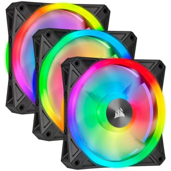Corsair QL Series, QL120 RGB, 120mm RGB LED Fan, Triple Pack with Lighting Node CORE, EAN:0840006611684 - Metoo (1)