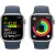 Apple Watch Series 9 GPS 41mm Silver Aluminium Case with Storm Blue Sport Band - S/<wbr>M,Model A2978 - Metoo (8)