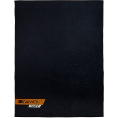 floor mats for gaming chair Size: 100x130cm lower side:antislip basedurable polyester fabricColor: Black with canyon logo