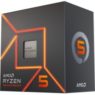 AMD CPU Desktop Ryzen 5 6C/12T 7600 (5.2GHz Max, 38MB,65W,AM5) box, with Radeon Graphics and Wraith Stealth Cooler