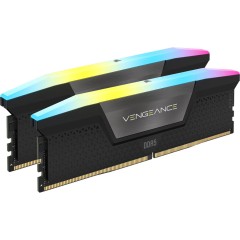DDR5, 6400MT/<wbr>s 32GB 2x16GB DIMM, Unbuffered, 36-48-48-104, Std PMIC, XMP 3.0, VENGEANCE RGB DDR5 Black Heatspreader, Black PCB, 1.4V EAN: 0840006666073