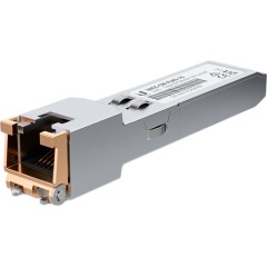 Ubiquiti UACC-CM-RJ45-1G SFP to RJ45 transceiver module that delivers 1 Gbps speed via a converted..