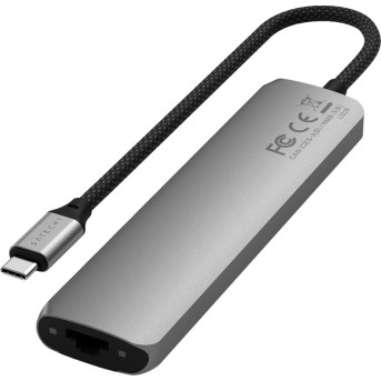 SATECHI 7-in-1 USB-C Slim Multiport Adapter with Ethernet (Space Grey) - Metoo (3)