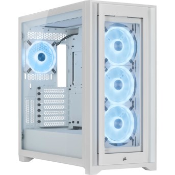 Corsair iCUE 5000X RGB QL Edition Tempered Glass Mid-Tower Smart Case, True White, EAN: 840006650393 - Metoo (1)