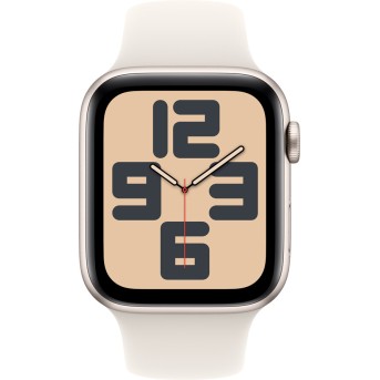 Apple Watch SE 2024 GPS 44mm Starlight Aluminium Case with Starlight Sport Band - S/<wbr>M,Model A2723 - Metoo (2)