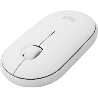 LOGITECH M350S Pebble 2 Bluetooth Mouse - TONAL WHITE - DONGLELESS - Metoo (2)