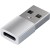 Адаптер с USB-C на USB SATECHI Type-A to Type-C Адаптер (USB Тип A (Папа) - USB Тип C (Мама), USB 3.0) Серебристый - Metoo (1)