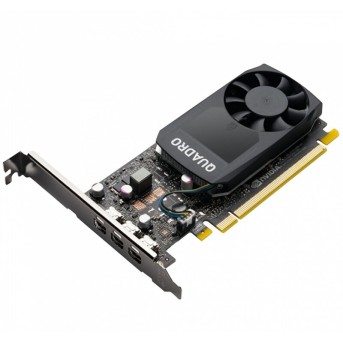 PNY NVIDIA QUADRO P400 2GB GDDR5, 64-bit, PCIEx16 3.0, mini DP 1.4 x3, Active cooling, TDP 30W, LP, Retail (3 × mDP to DP, 1 x mDP to DVI SL, 1 x ATX Bracket, 1 × Driver and Quick Installation Guide included) - Metoo (1)