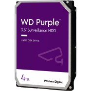HDD Video Surveillance WD Purple 4TB CMR, 3.5'', 256MB, SATA 6Gbps, TBW: 180