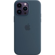 iPhone 14 Pro Max Silicone Case with MagSafe - Storm Blue,Model A2913