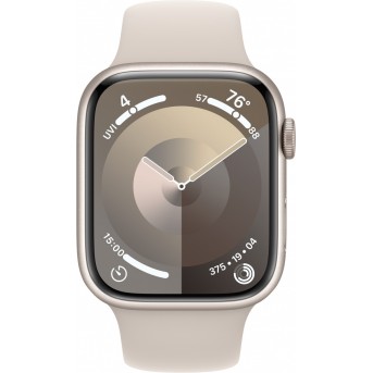 Apple Watch Series 9 GPS 45mm Starlight Aluminium Case with Starlight Sport Band - S/<wbr>M (Demo),Model A2980 - Metoo (10)