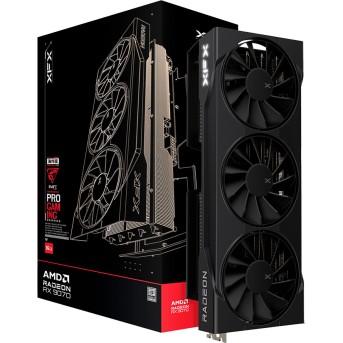 XFX Swift AMD Radeon RX 9070 OC Triple Fan Gaming Edition with 16GB GDDR6 HDMI 3xDP AMD RDNA 4 в Metoo.kz - Metoo (1)