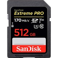 SANDISK Extreme 512GB SDXC Memory Card + 1 year RescuePRO Deluxe up to 180MB/s & 130MB/s Read/Write speeds, UHS-I, Class 10, U3, V30