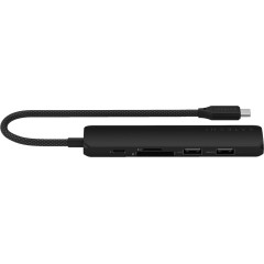 SATECHI 6-in-1 USB-C Slim Multiport Adapter (Black)