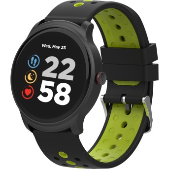 Smart watch, 1.3inches IPS full touch screen, Alloy+plastic body,IP68 waterproof, multi-sport mode with swimming mode, compatibility with iOS and android,Black-Green with extra belt, Host: 262x43.6x12.5mm, Strap: 240x22mm, 60g - Metoo (2)