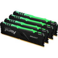 Kingston 32GB 3600MT/<wbr>s DDR4 CL17 DIMM (Kit of 4) FURY Beast RGB, EAM: 740617337433