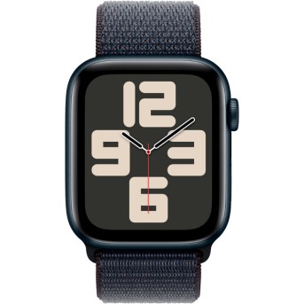 Apple Watch SE 2024 GPS 44mm Midnight Aluminium Case with Ink Sport Loop,Model A2723 - Metoo (6)