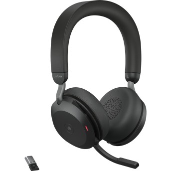 JABRA EVOLVE2 75, Link380a MS Stereo Black, EVOLVE2 75 headset Black MS, Link 380 BT adapter USB-A MS,1.2m USB-C to USB-A cable, carry pouch, warranty and warning (safety leaflets) - Metoo (1)