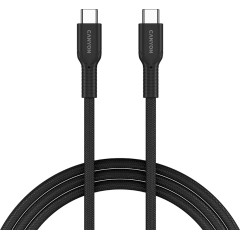 CANYON cable OnWire 60CL C-C 60W COLOR Braided 1m Black