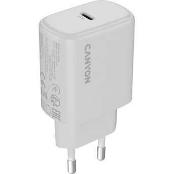 CANYON charger OnCharge 250 25W 1xPD EU White в Metoo.kz - Metoo (1)